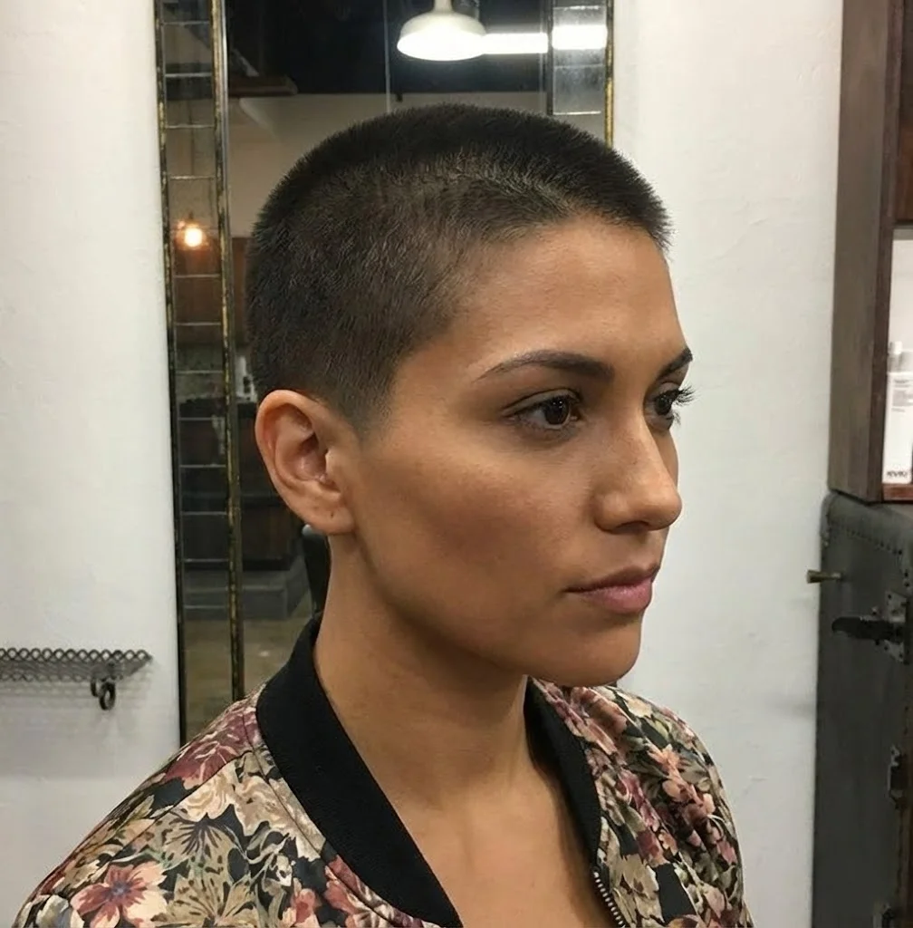 Sexy clipper cut buzz cut style for women